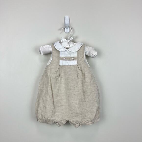 Mayoral Baby Linen Blend Romper 2-4 Months NWOT - Picture 1 of 7
